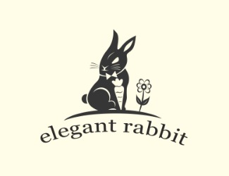Projekt graficzny logo dla firmy online elegant rabbit